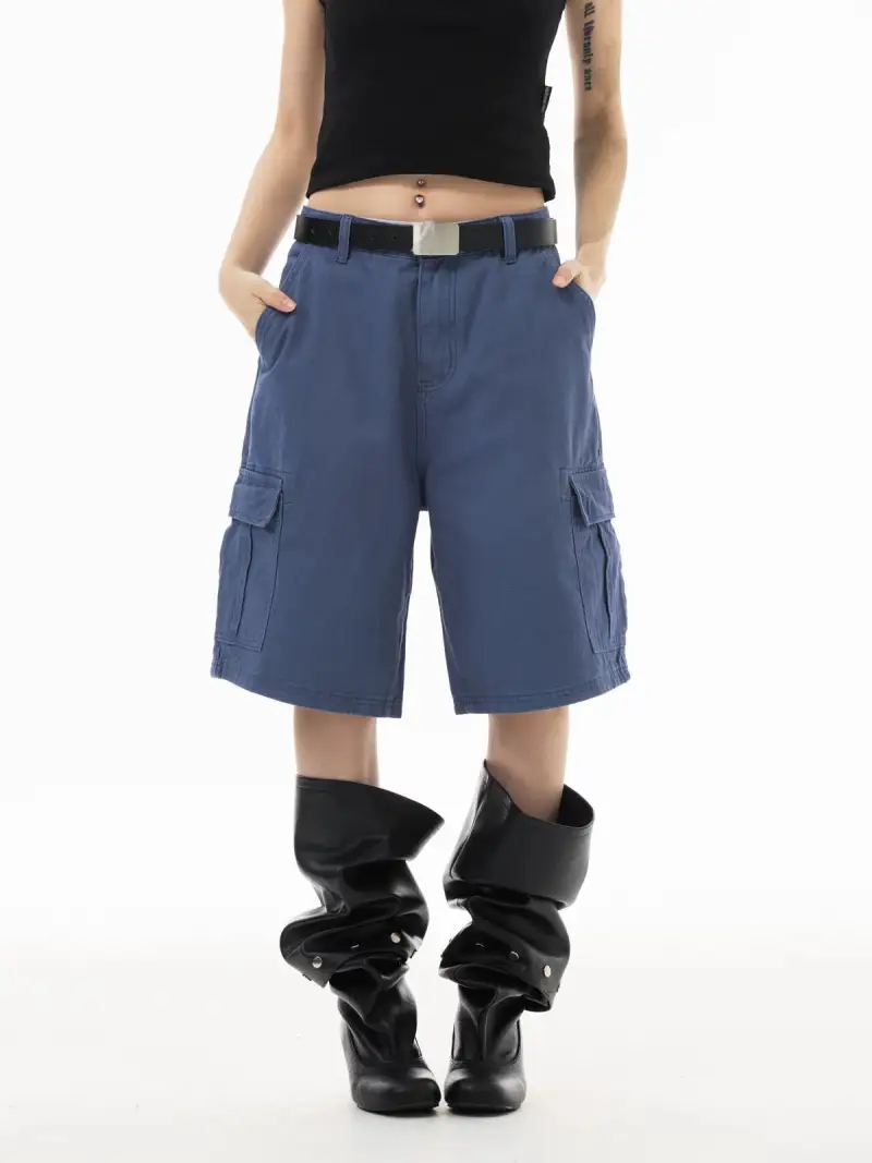 Straight-Leg Plaid Shorts