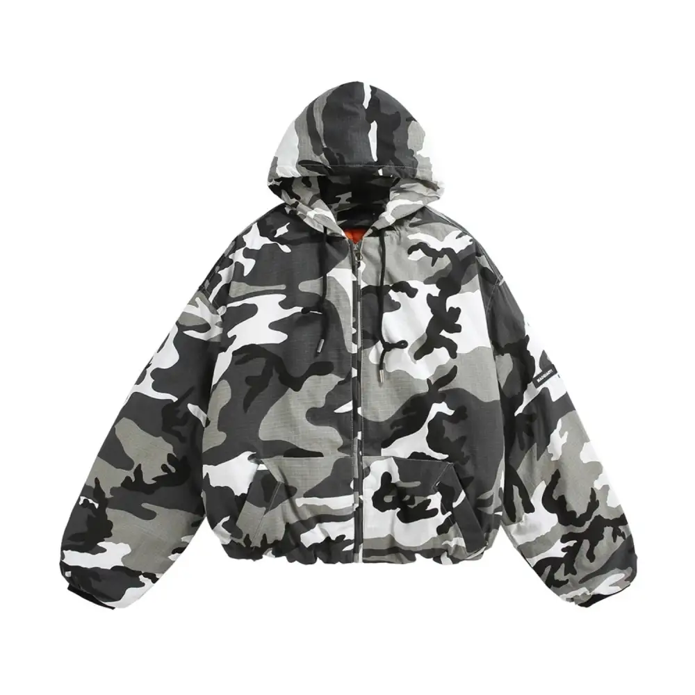 Camo Zip Hooded Jacket