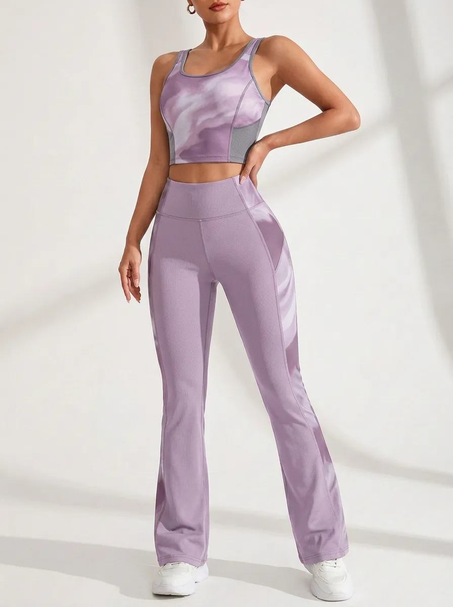 Tie Dye Flare Active Set