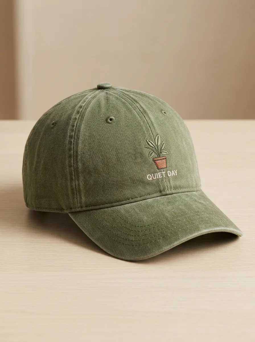 Plant-Lover Quiet-Day Embroidered Unisex Baseball Cap