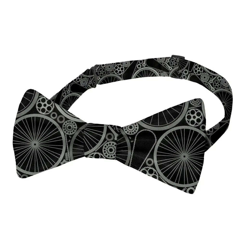 Bike Parts Pattern Bow Tie