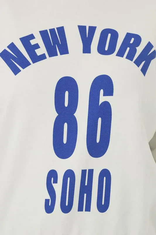 White 'New York' Slogan Sweatshirt