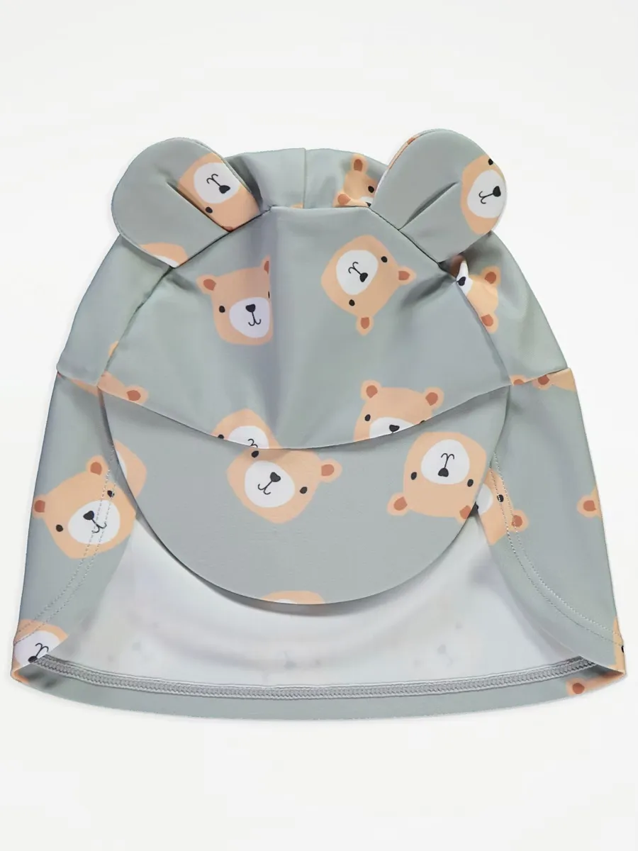 Green Teddy Bear Sun Protection Rashsuit and Hat