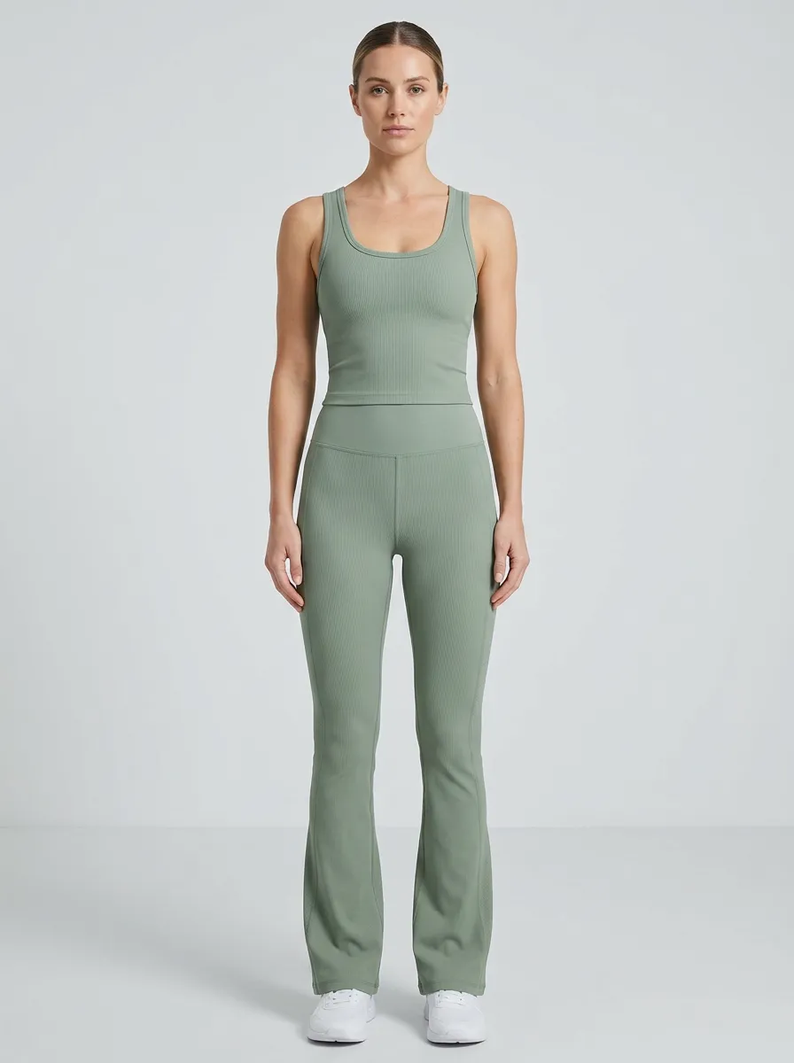 Yoga Flared-Leg Women's Tank Top Flare Pants Active Set