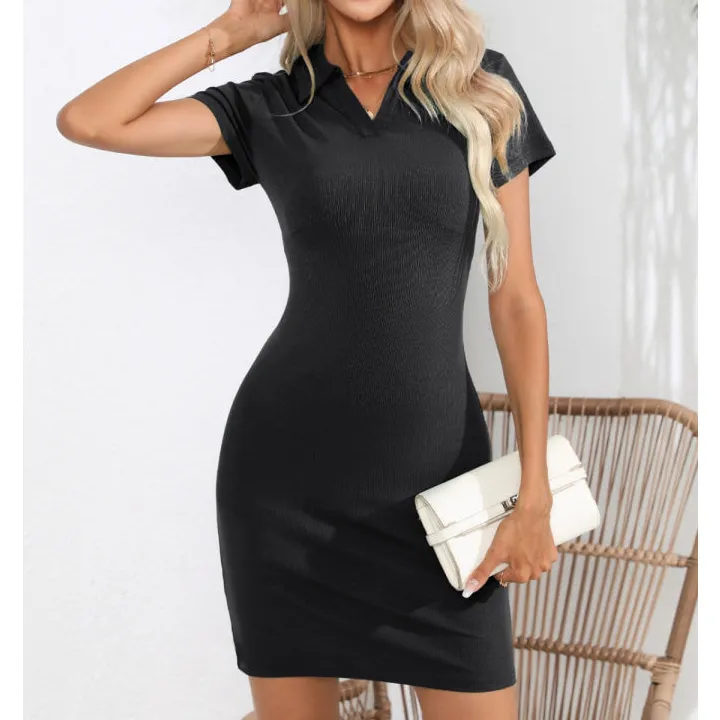 Johnny Collar Short Sleeve Mini Dress
