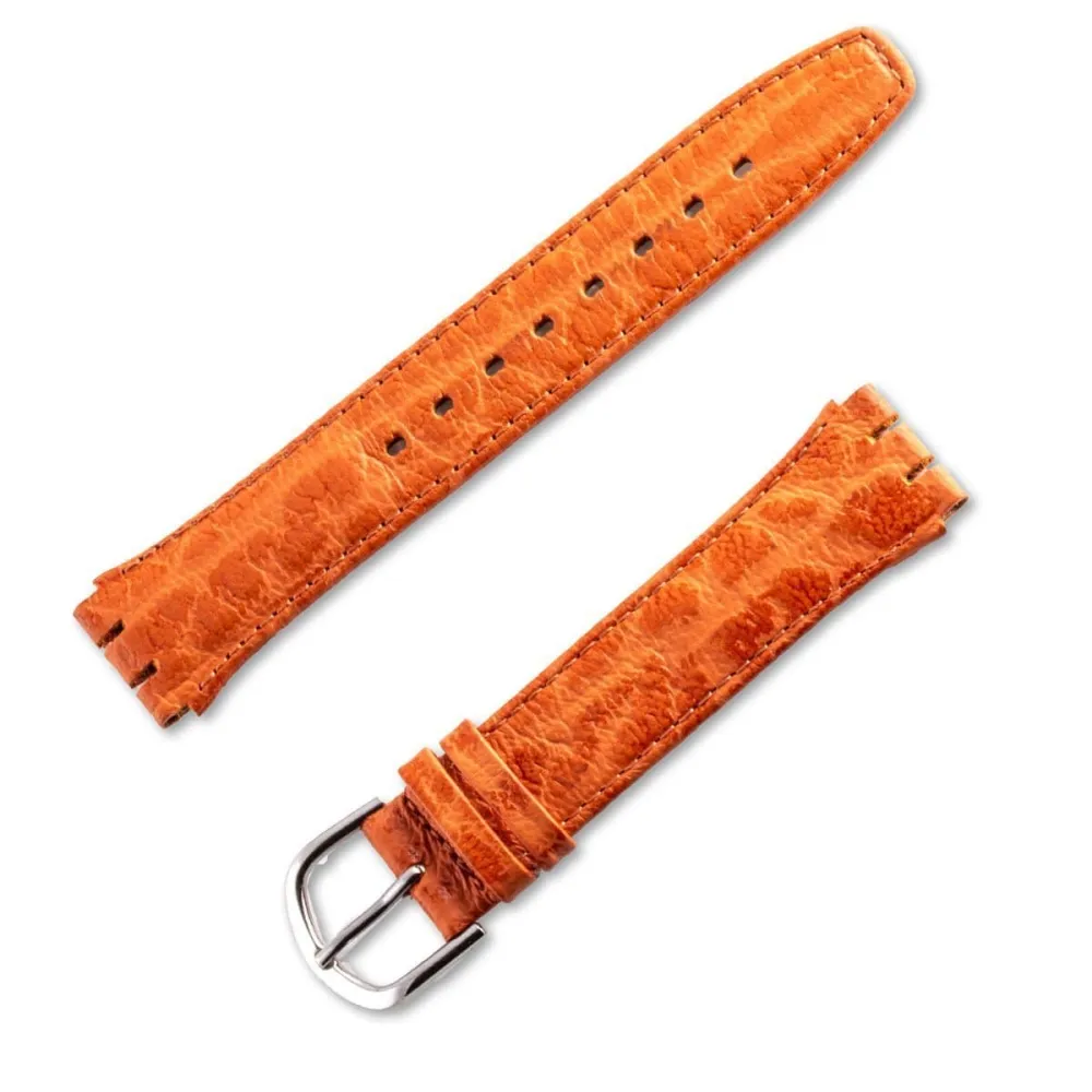 Classic Textured Calf Leather Watch Strap