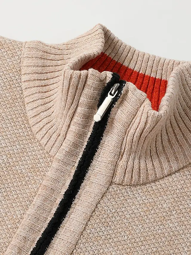 Zip Front Relaxed Fit Cardigan