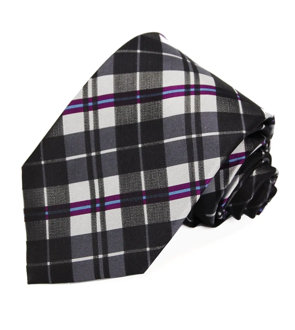 Elegant Silk Plaid Men's Necktie
