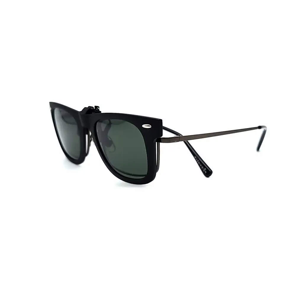 60mm Wayfarer Polarized Full-Frame Clip-On Sunglasses