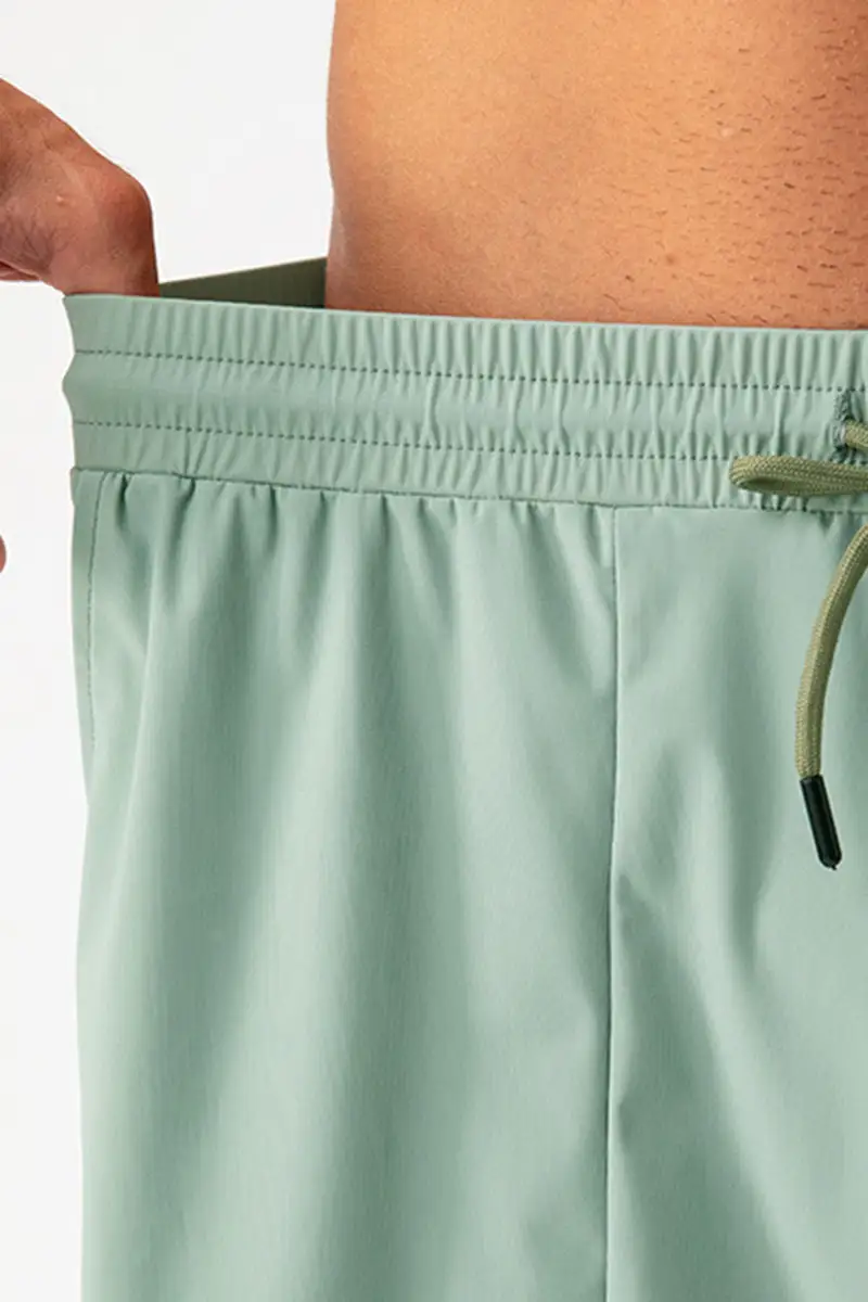 Quick Dry Drawstring Side Pocket Athletic Shorts