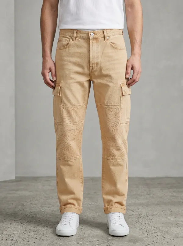 Topographic Map Cargo Jeans