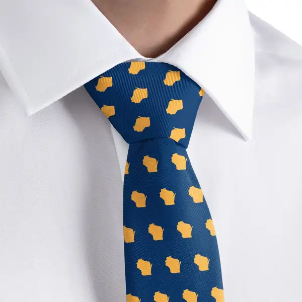Elegant Outline Emblem Pattern Necktie