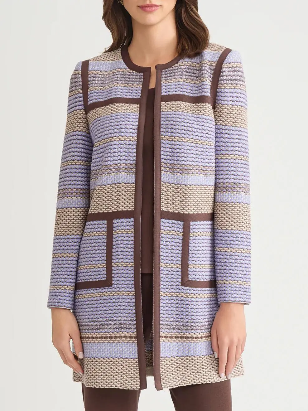 Medium To Long Striped Knitwear