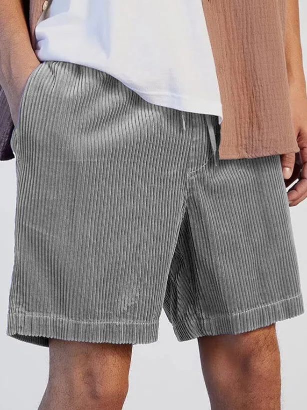 Roomy Corduroy Seamed Detail Shorts