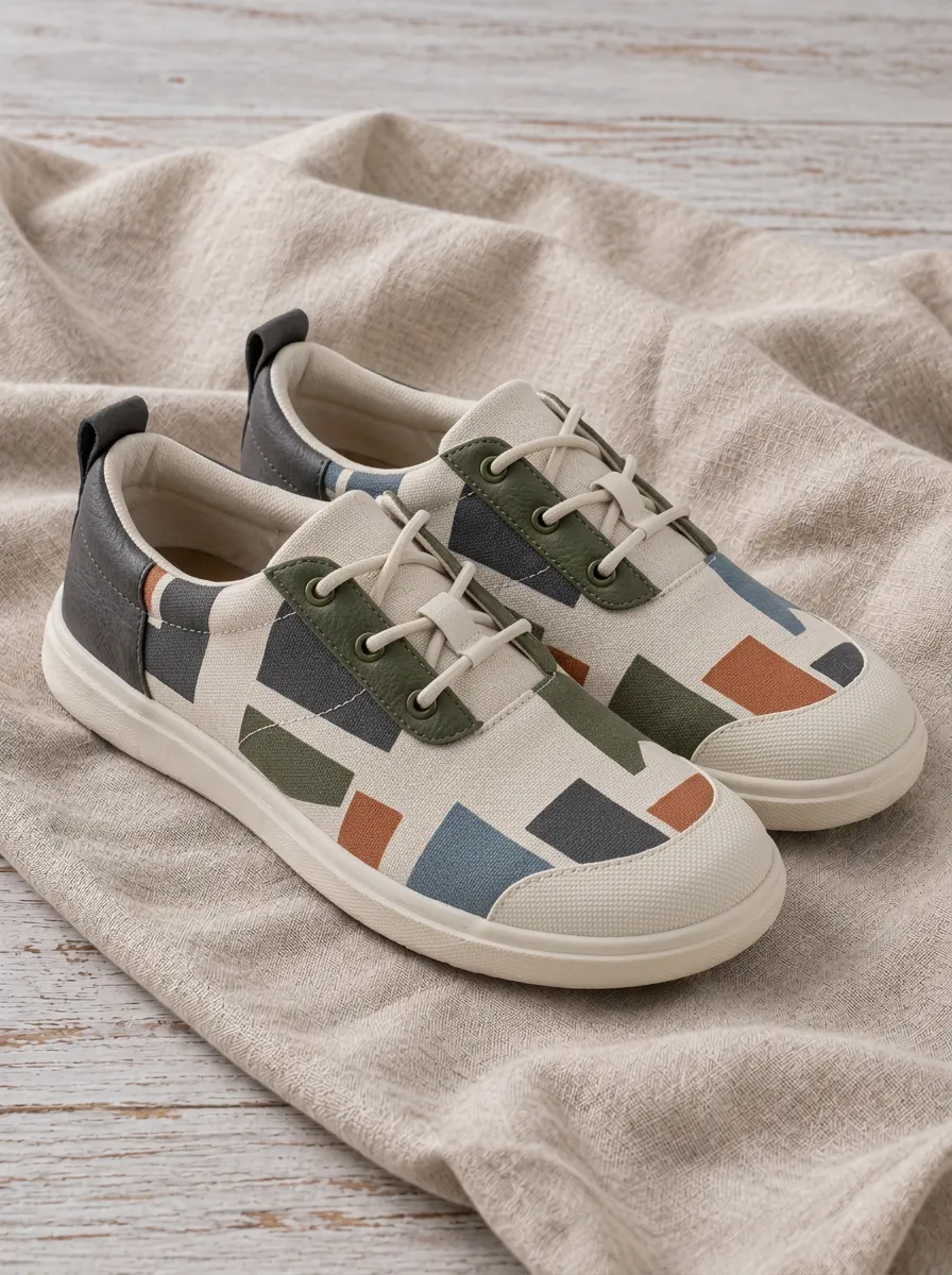 Men's Urban Geometric Abstract Pattern Patterned Canvas Shoes