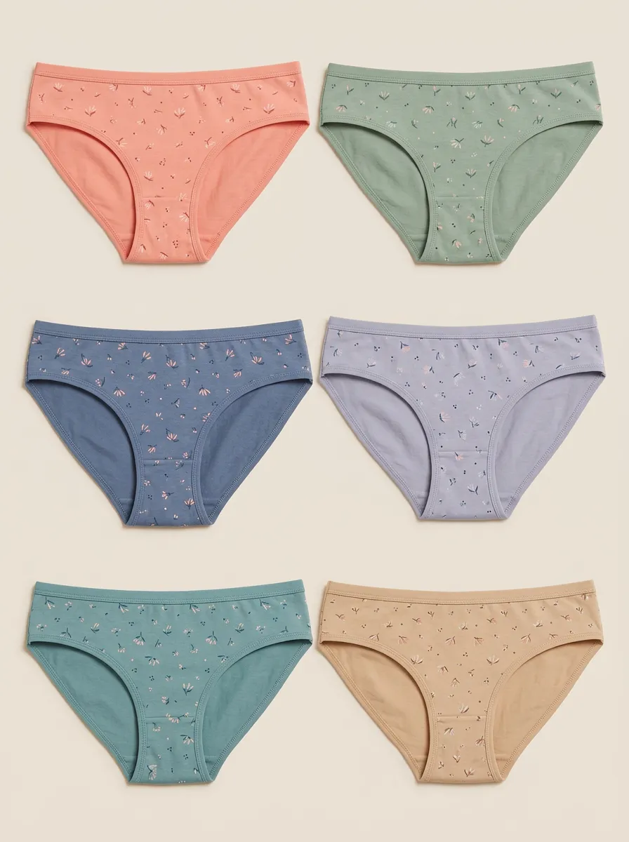 Women's Floral Bikini Briefs 6-Pack