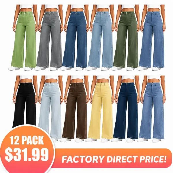 ⏰ TODAY ONLY - High Waisted Tummy Control Wide Leg Jeans