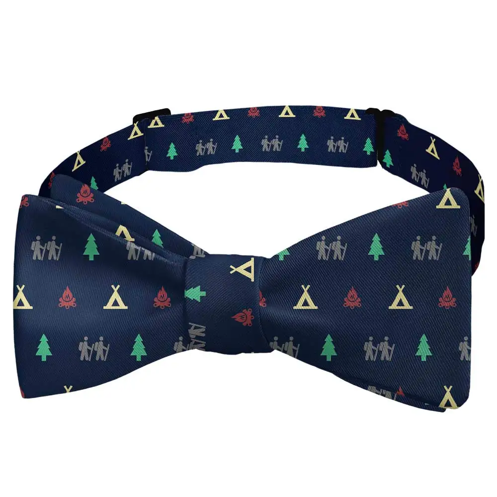 Camping with Friends Pattern Bow Tie