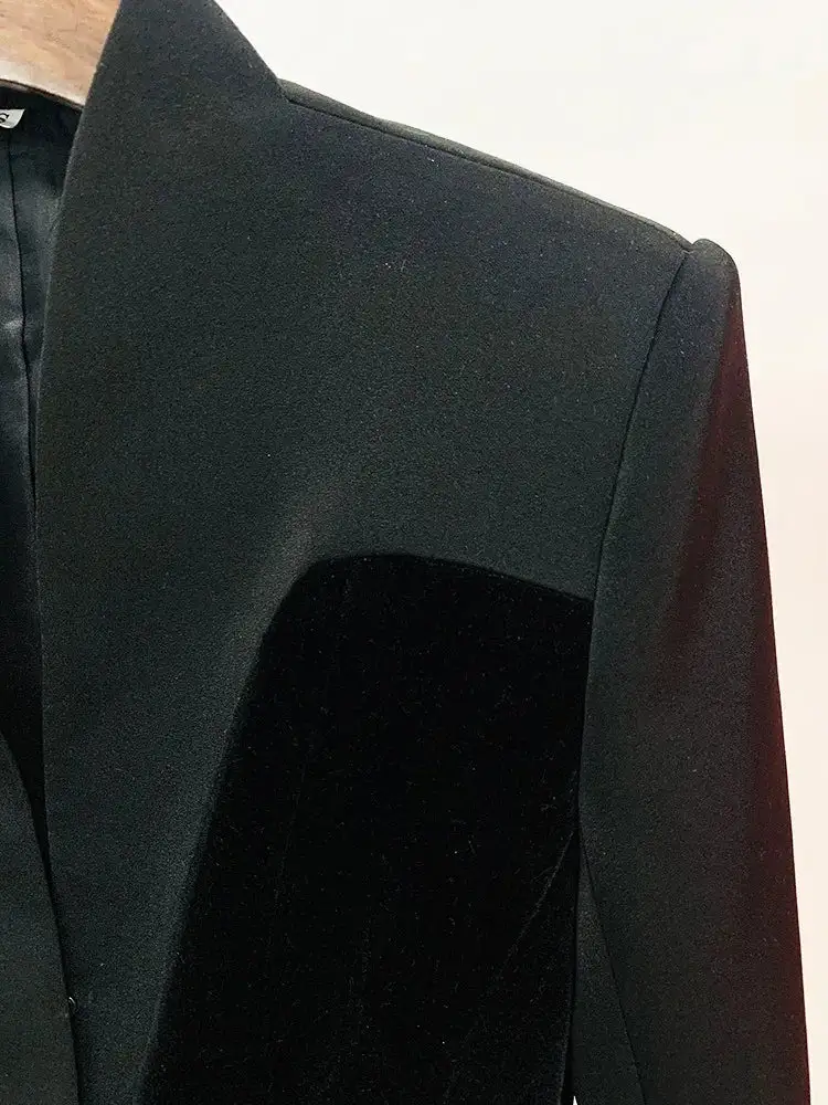 Velvet Patchwork Blazer