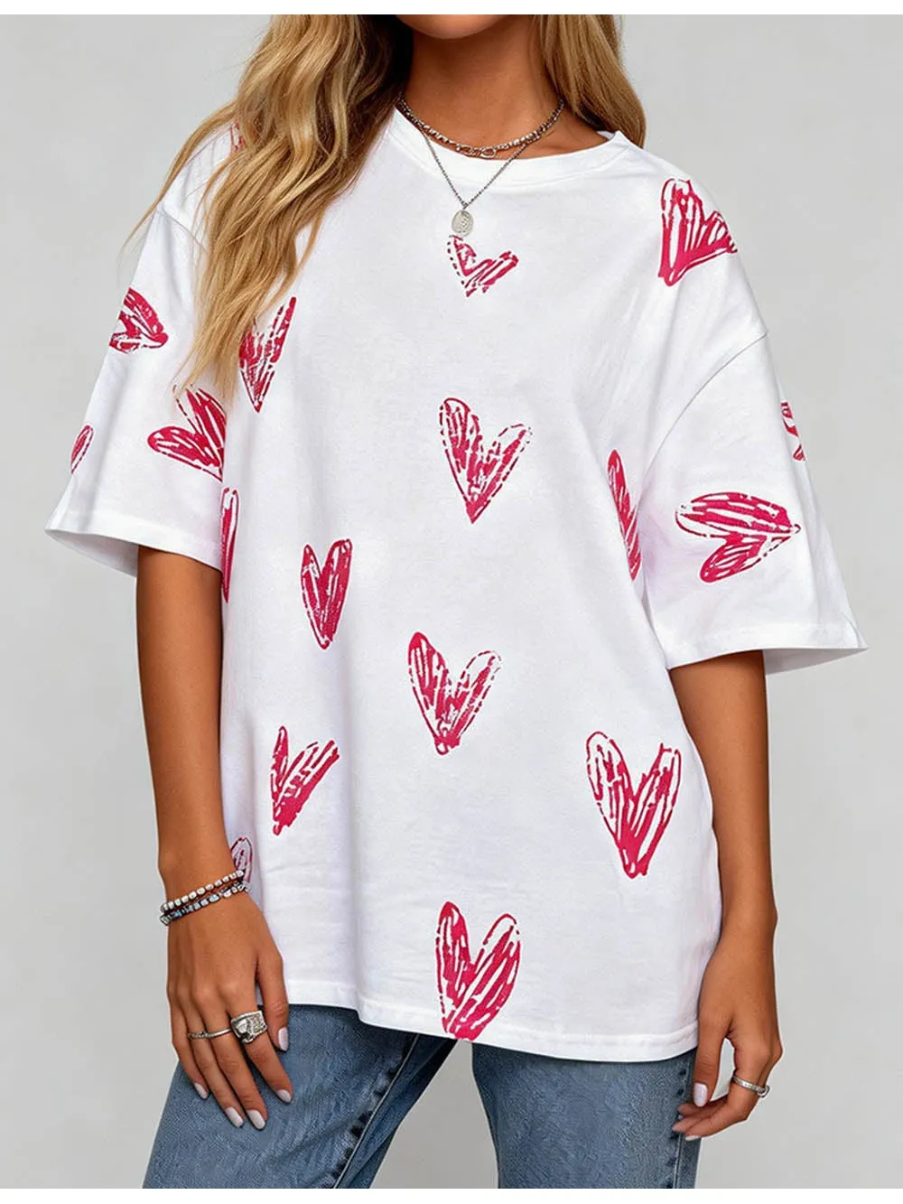 Valentine Heart Short Sleeves T-shirt