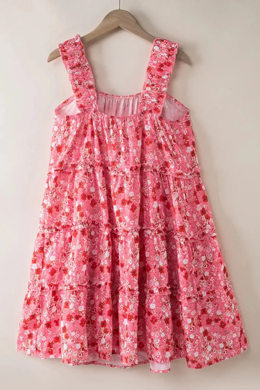 Comfort Fit Floral Printed Ruffle Mini Dress