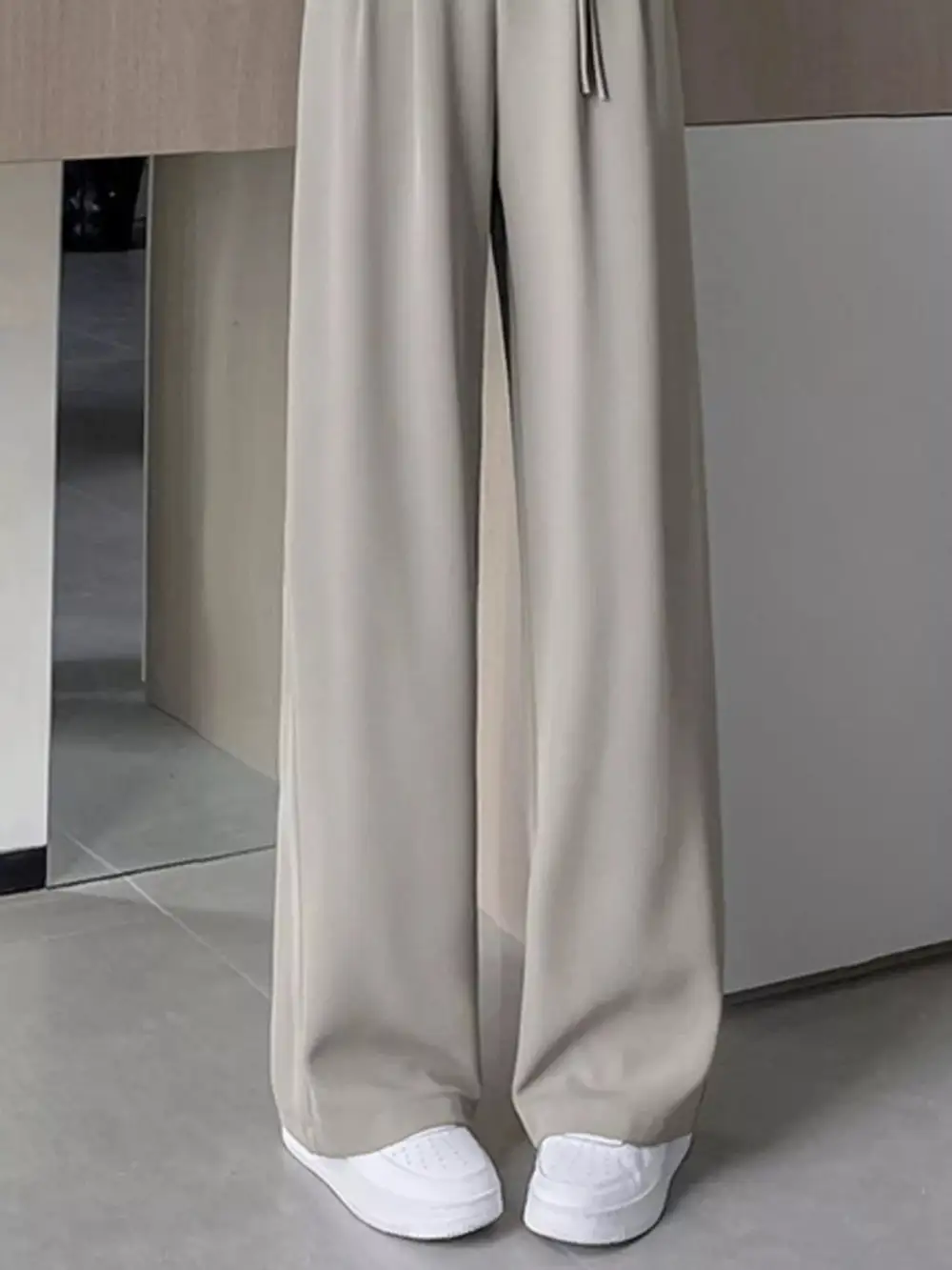 Simple High Waisted Wide Leg Pants