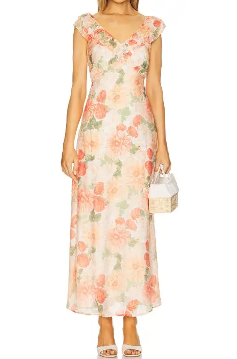 Maxi Button Front Dress