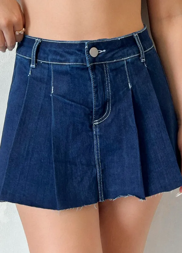 Dark Wash Denim Skirt