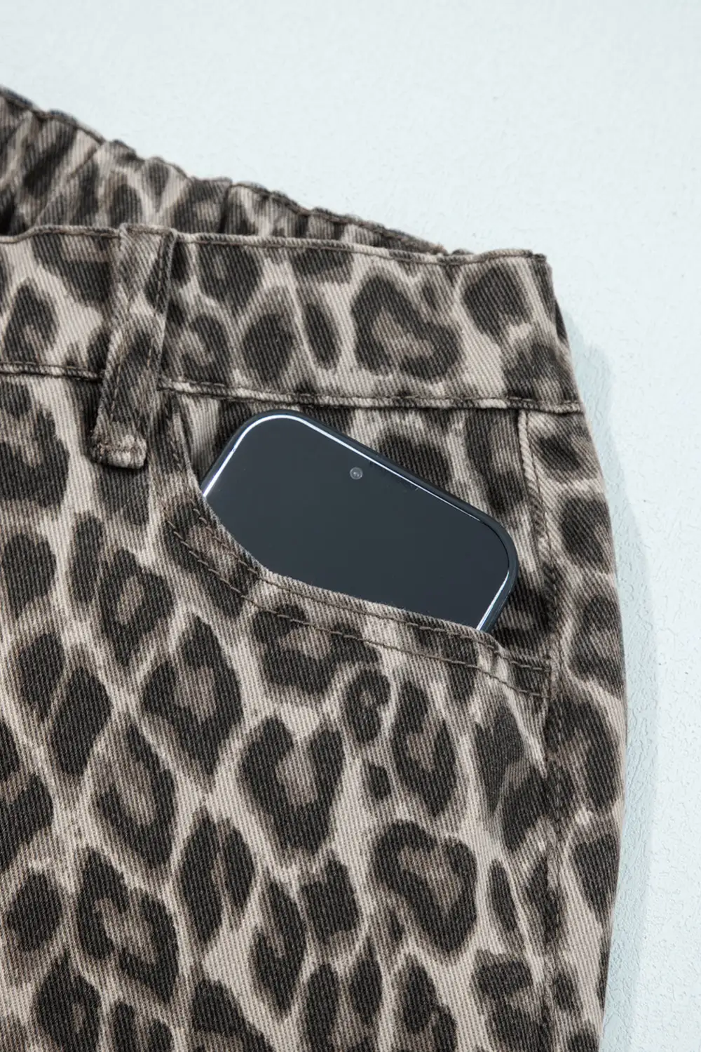 Refined Refined Leopard-Print Straight Leg Jeans