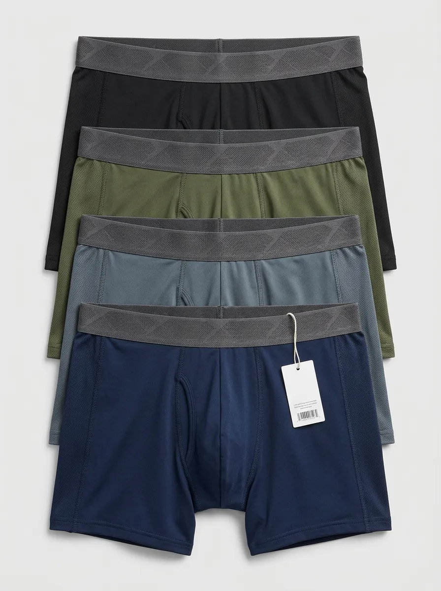 Weekend Classic Look Men's Four Pack Boxer Briefs