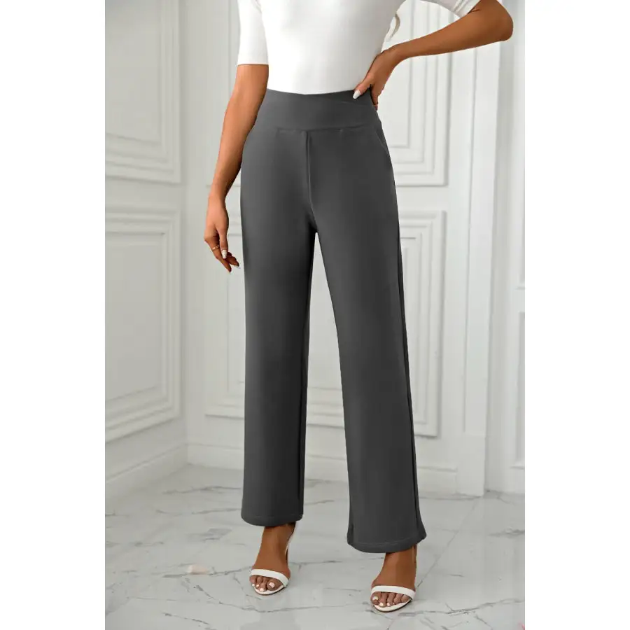 High Waist Straight Leg Pants