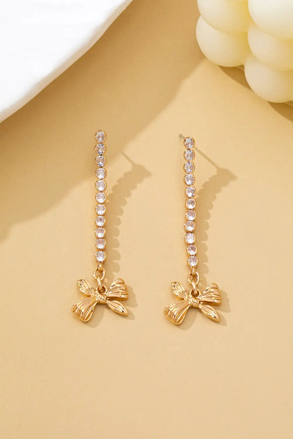 Crystal Pav Linear Drop arrings