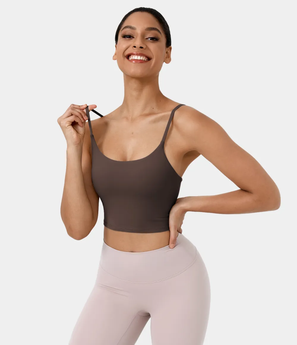 Basic Padded Workout Cropped Tank Top