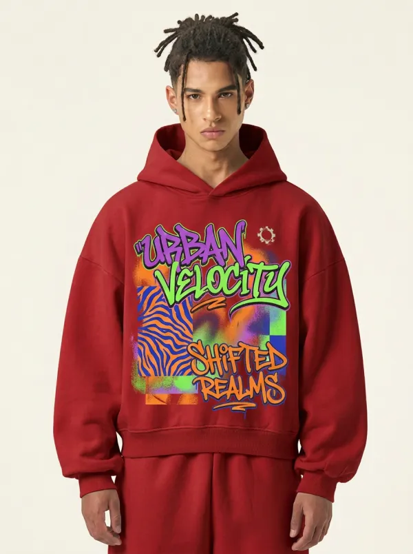 Unisex Downtown-Inspired Streetwear Graffiti Hoodie