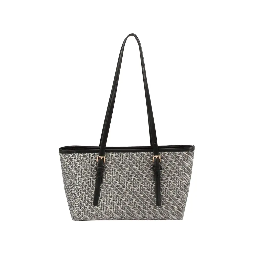 Casual Detail Pocketed Faux Leather Tote Bag