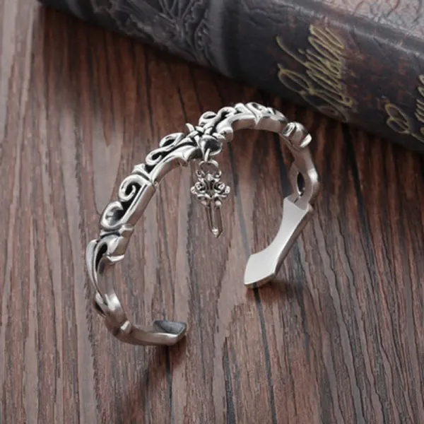 Viking Style Twisted Braided Pattern Copper Bangle Bracelet