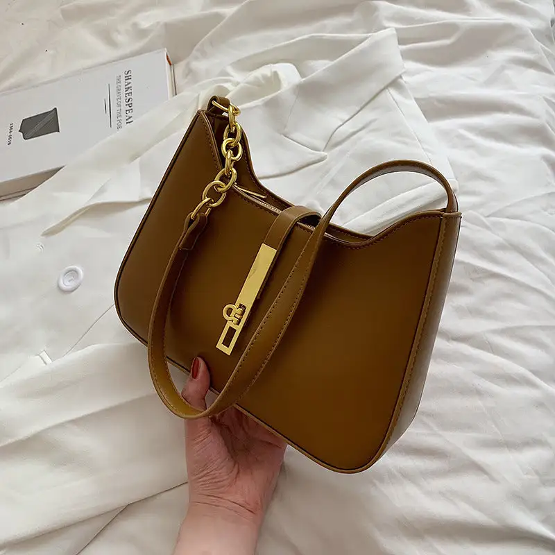 Modern PU Leather Handbag Horizontal Square Medium