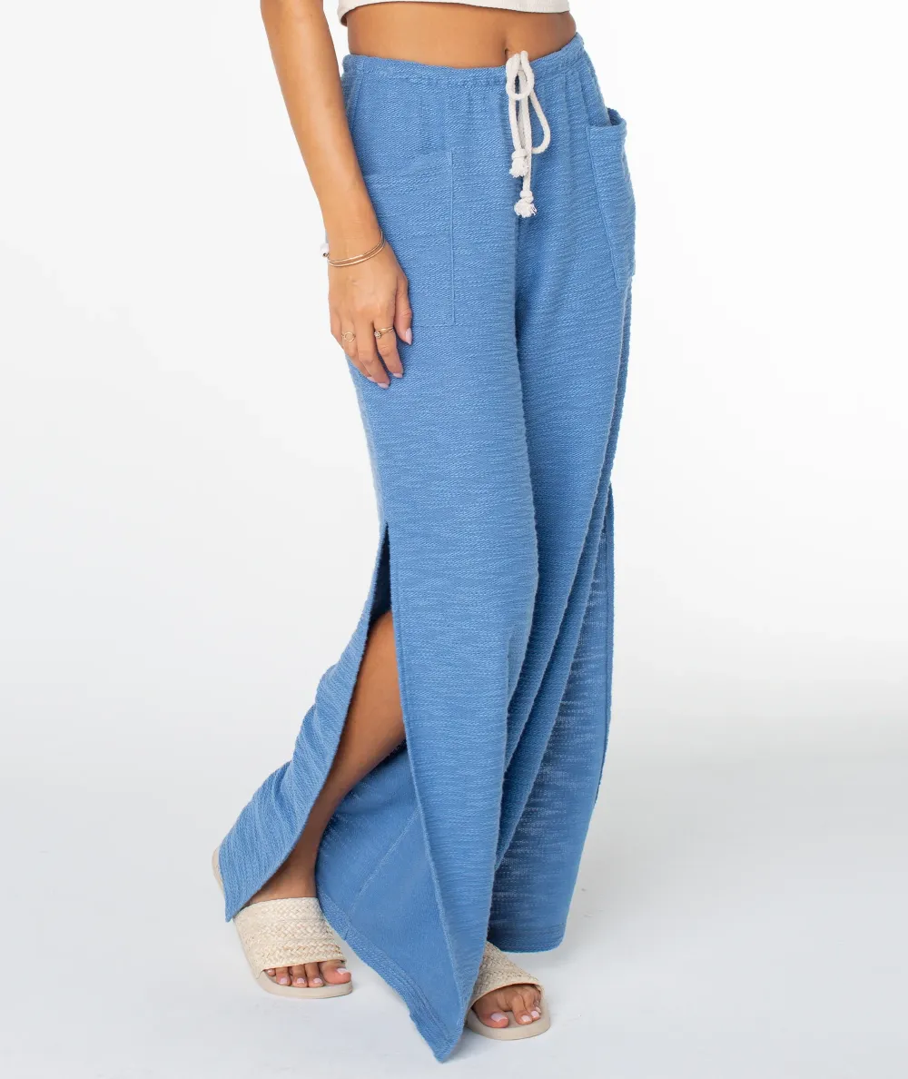 High-Waisted, Fine-Textured Women's Wide-Leg Pants