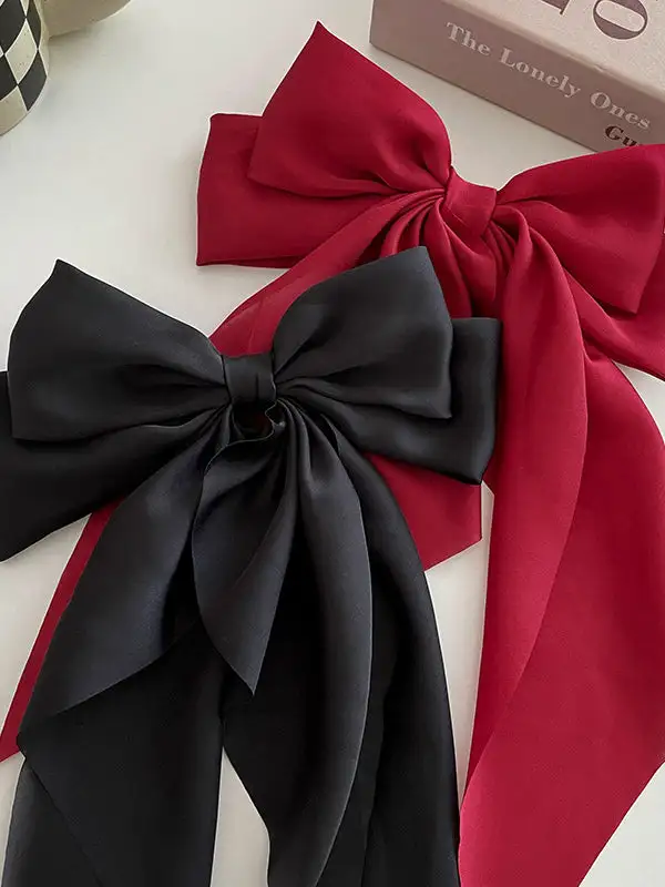Pleated Bow French Barrette