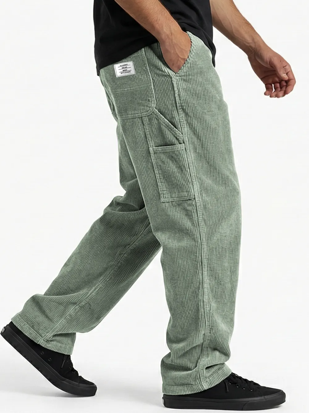 Corduroy Seamed Detail Pants