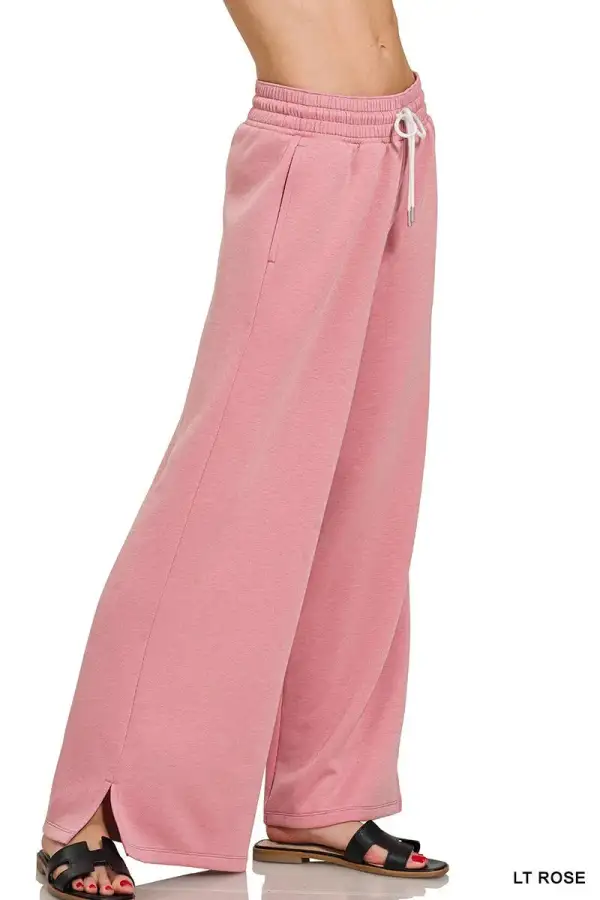 Relaxed Scuba Drawstring Pants