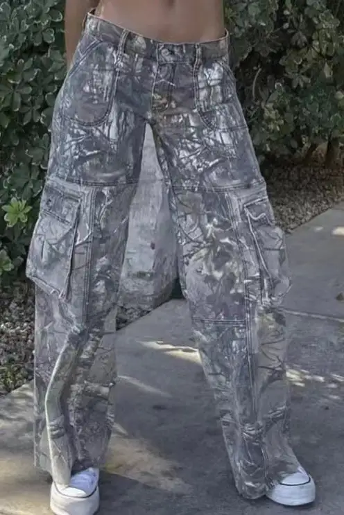 Denim Cargo Pants