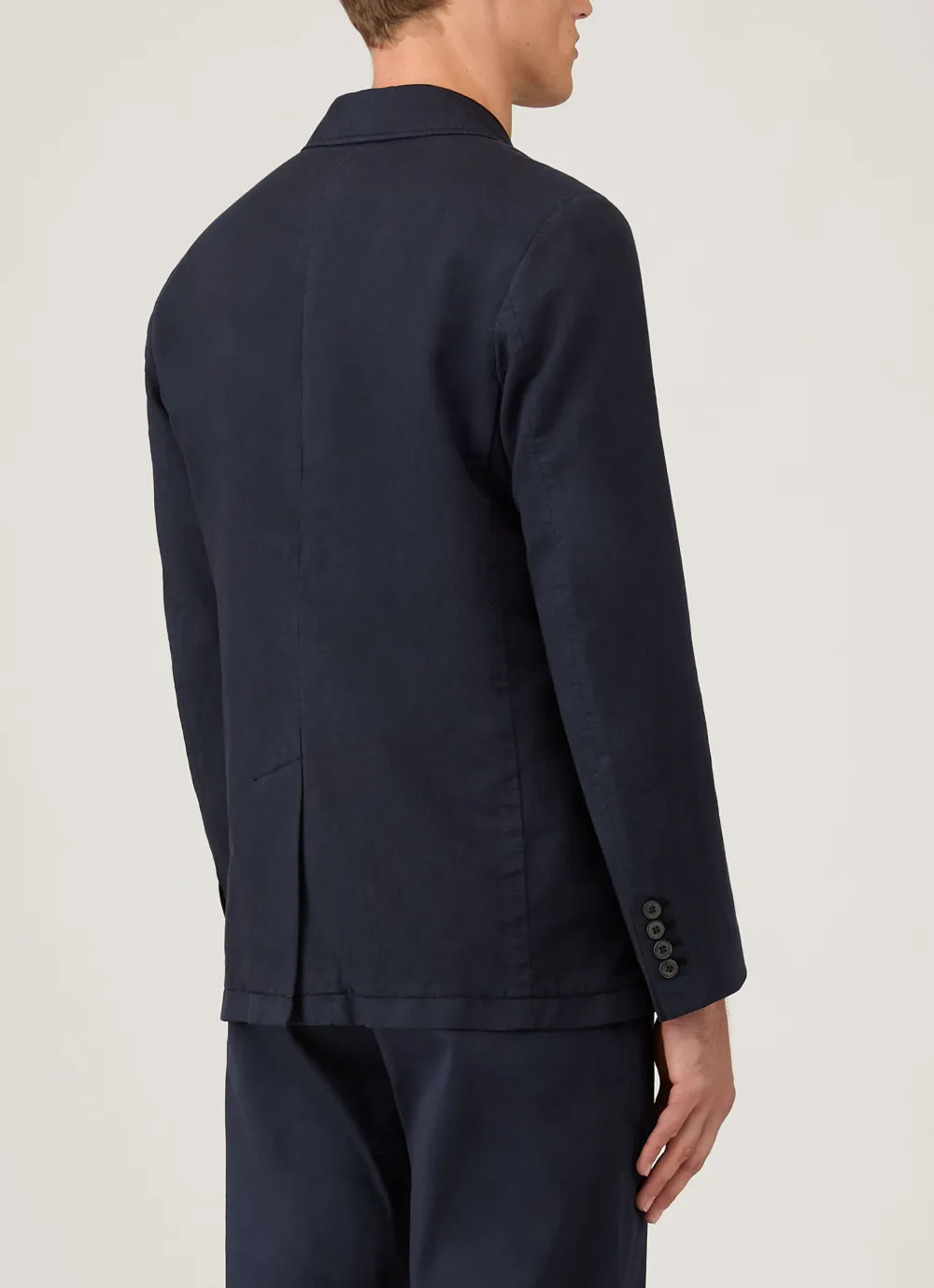 Garment Washed Cotton Linen Blazer