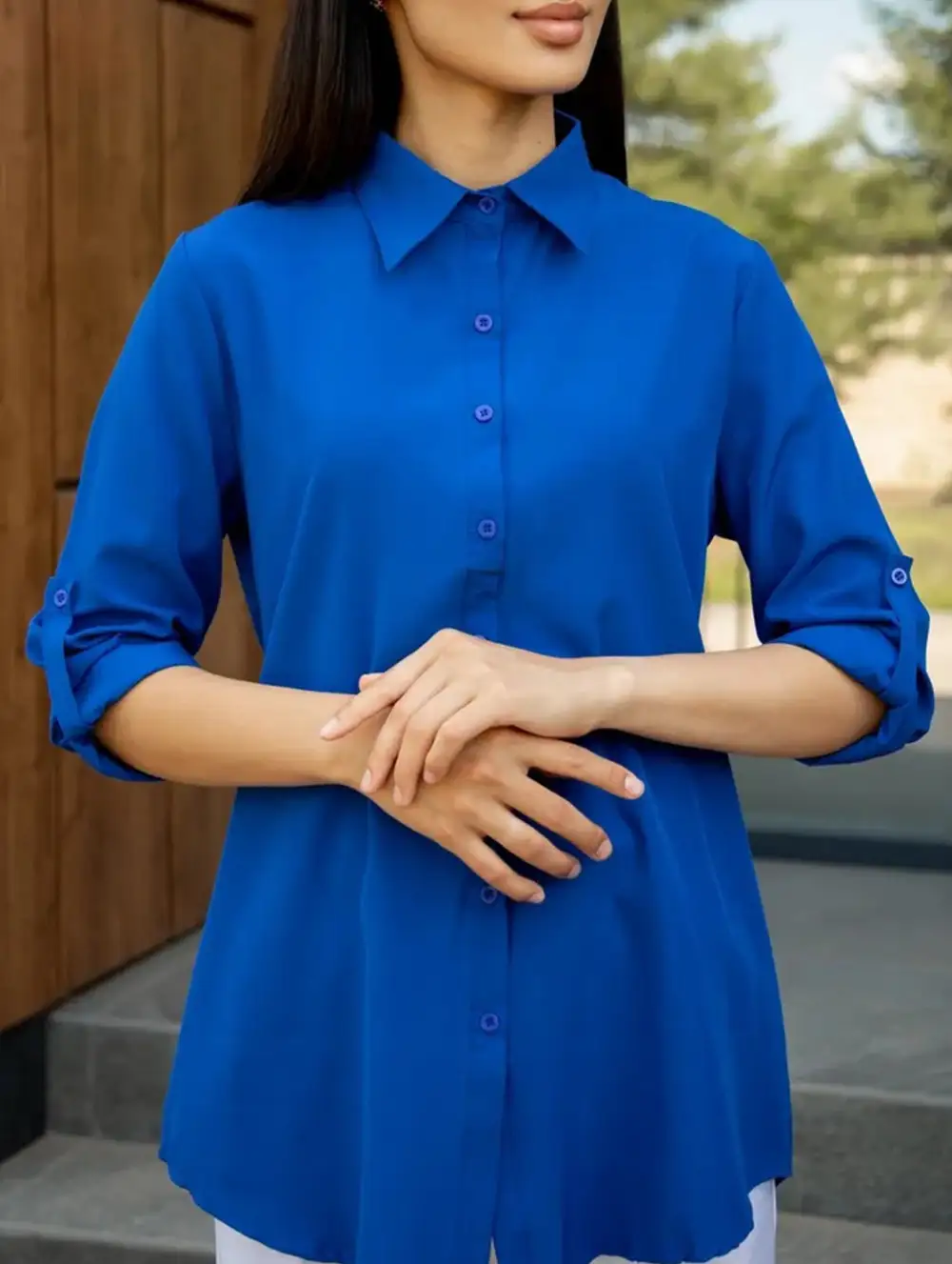 Polo Button Blouse