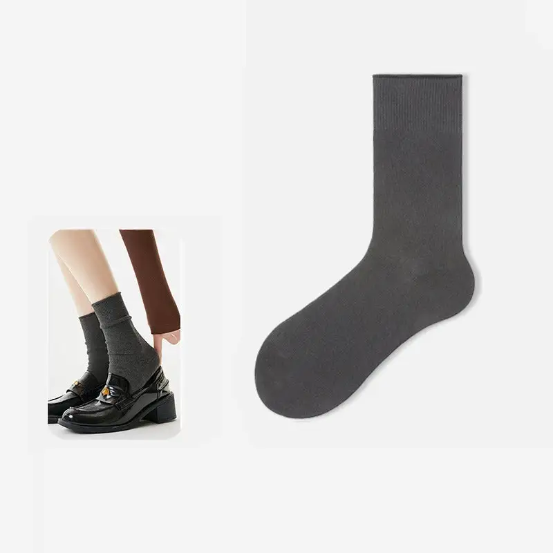 Classic Ribbed Cotton Slouch Crew Socks