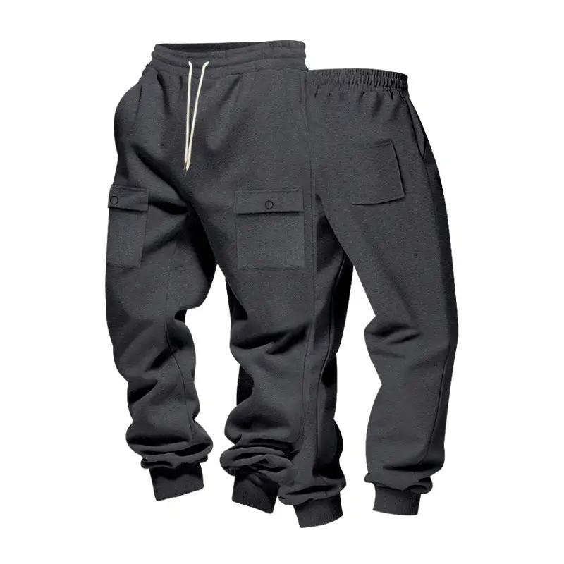 Men's Cargo Joggers Pockets Waistband Cargo Pants