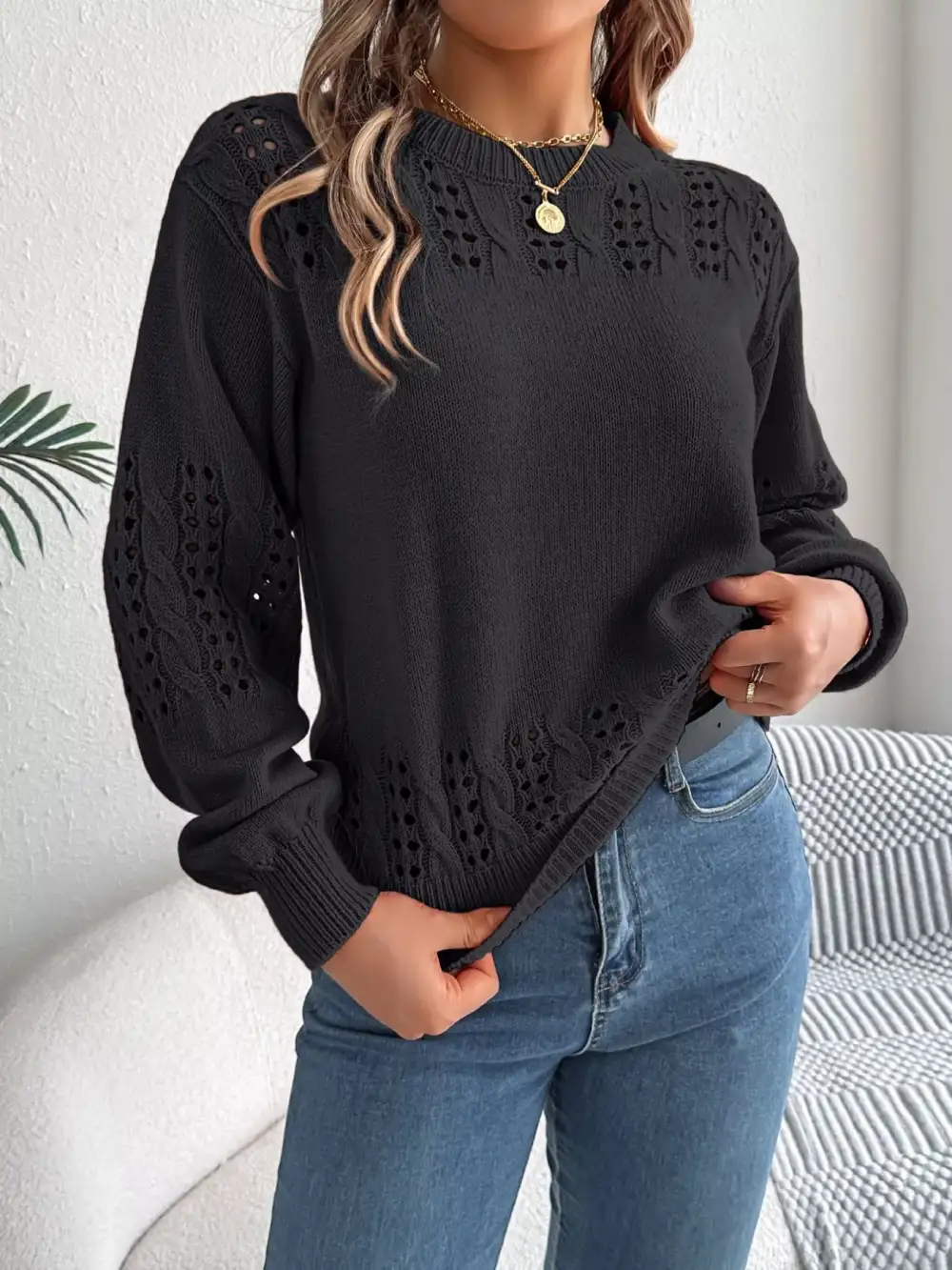 Essential Long Sleeve Everyday Sweater