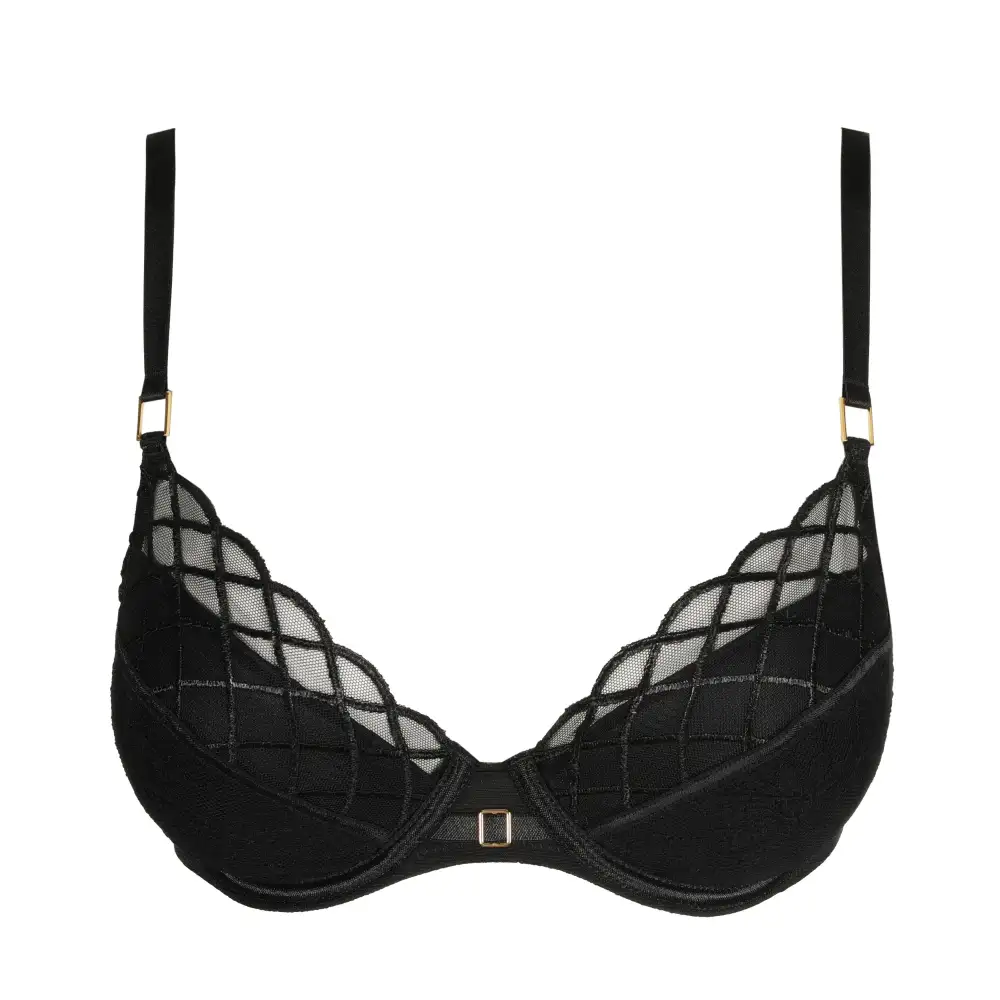 Women's Push-Up Underwire Adjustable Straps Floral Lace Embroidery Floral Detail Lift Bra