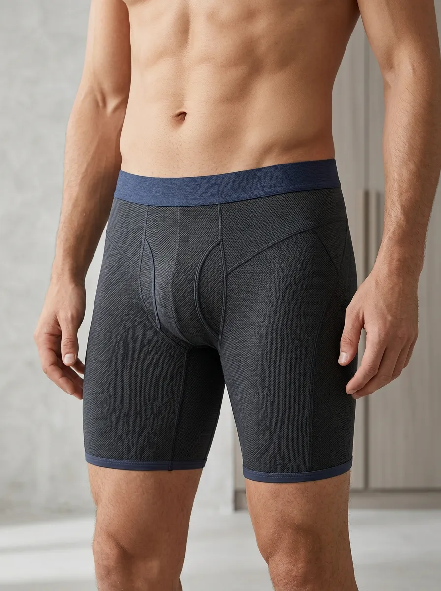 Sport Textured Performance Athletic Modern Look Men's Boxer Briefs