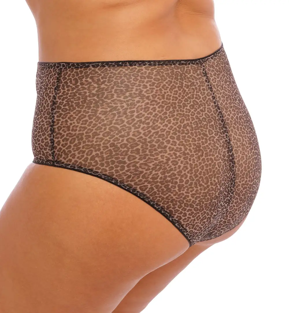 Classic High-Waist Cotton Embroidered Full-Coverage Brief Panty